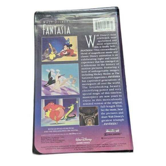 Disney’s Fantasia VHS (1940) – 1991 Black Diamond Classic Collection - Picture 2 of 5
